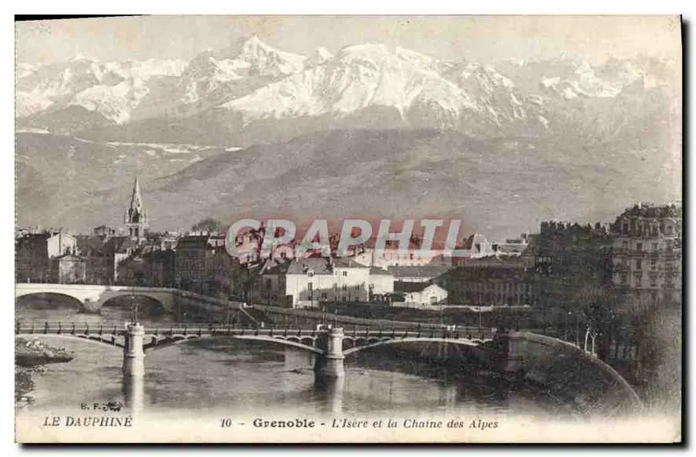 Grenoble - Der Isère und die Alpenkette — LE DAUPHINÉ, n°10 - Vorderseite