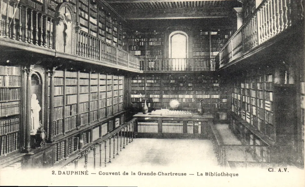 Dauphiné — Kloster der Grande-Chartreuse — Die Bibliothek — CI. A.V. — Nr. 2 - Vorderseite