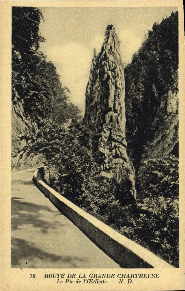 O Pico da Éillette — Rota da Grande Chartreuse — N. D. - Frente