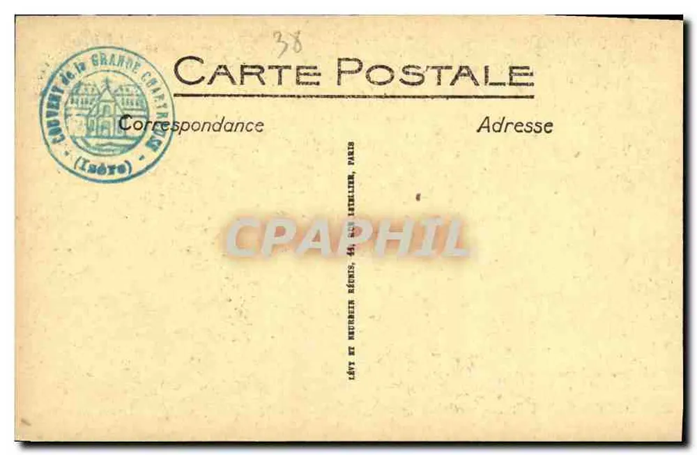 O Pico da Éillette — Rota da Grande Chartreuse — N. D. - Verso