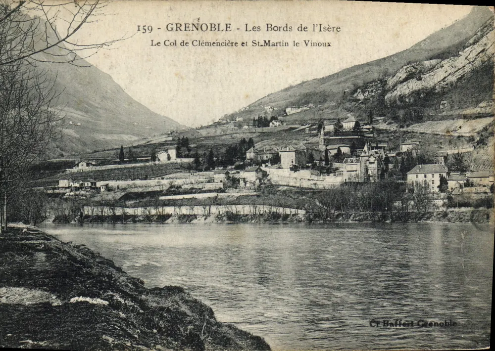 Grenoble - Die Ufer der Isère — Der Clémenciére-Pass und St-Martin le Vinoux — Cr Baffert Grenoble, n°159 - Vorderseite
