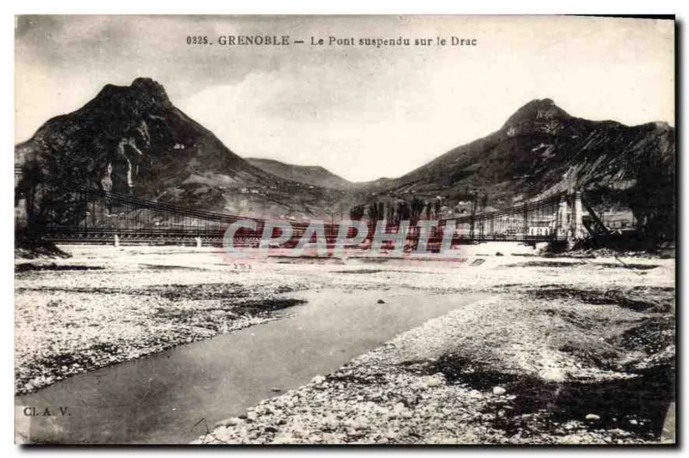 Grenoble — O Ponte Suspensa sobre o Drac — Graphil, n° 0225 - Frente