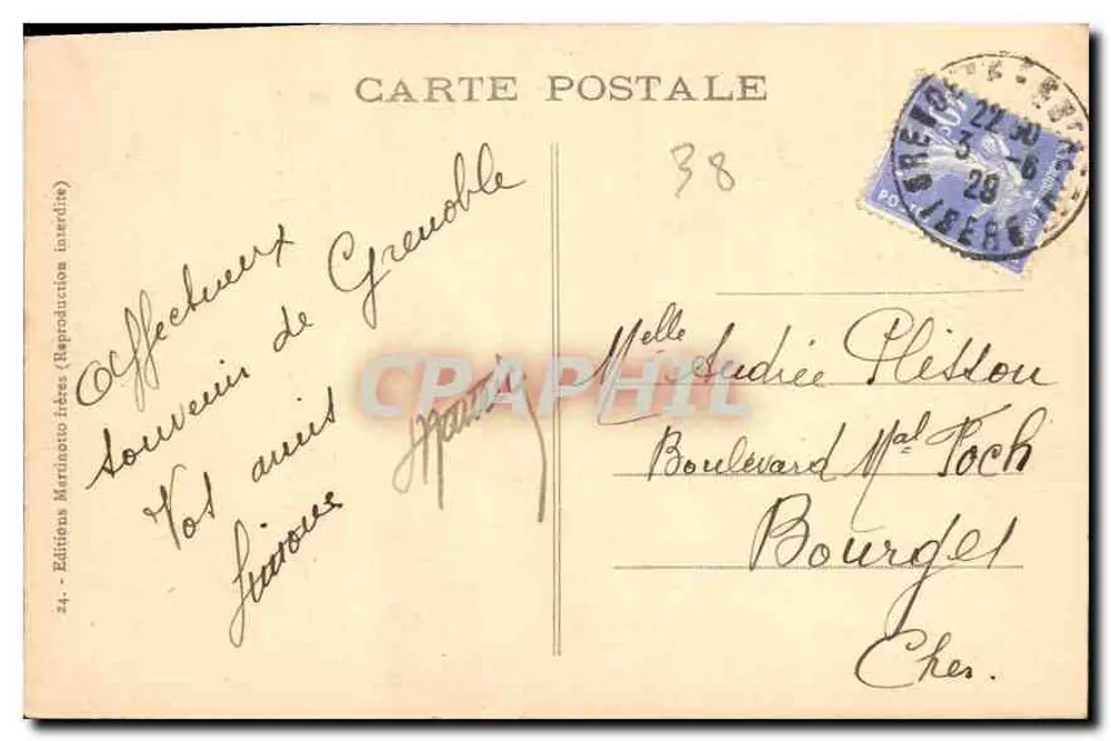La Grande-Chartreuse — Algemene uitzicht op het klooster — Marinotto broers uitgave - Achterkant