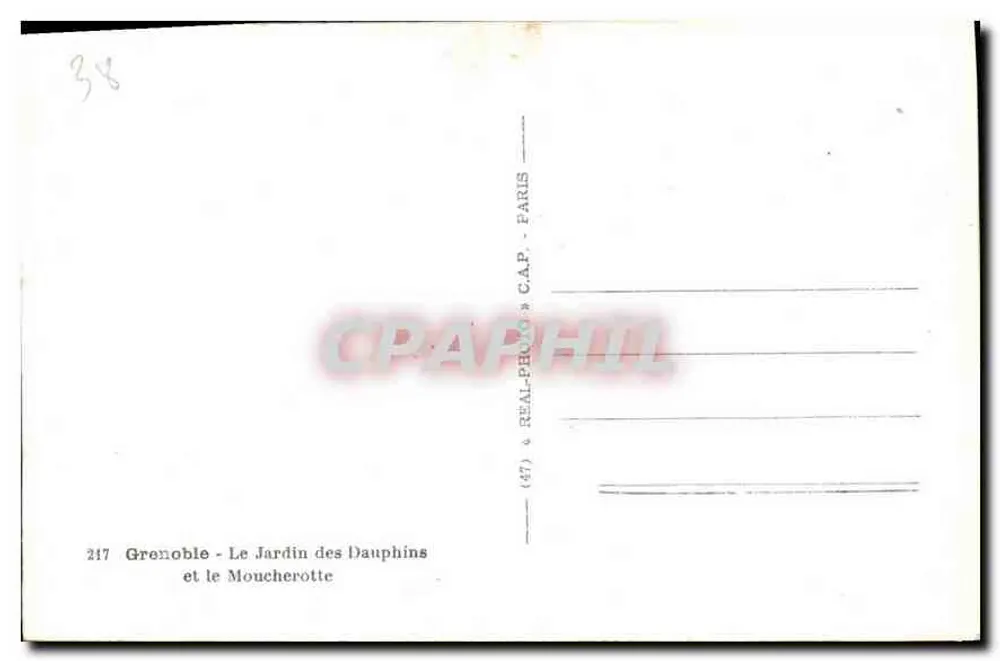 Grenoble - Der Jardin des Dauphins und der Moucheotte — Verlag C.A.P. - n° 217 - Rückseite