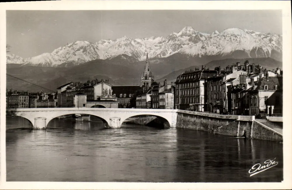 Grenoble — Brücke Marius Gontard und die Alpen — Art Edition André - Vorderseite