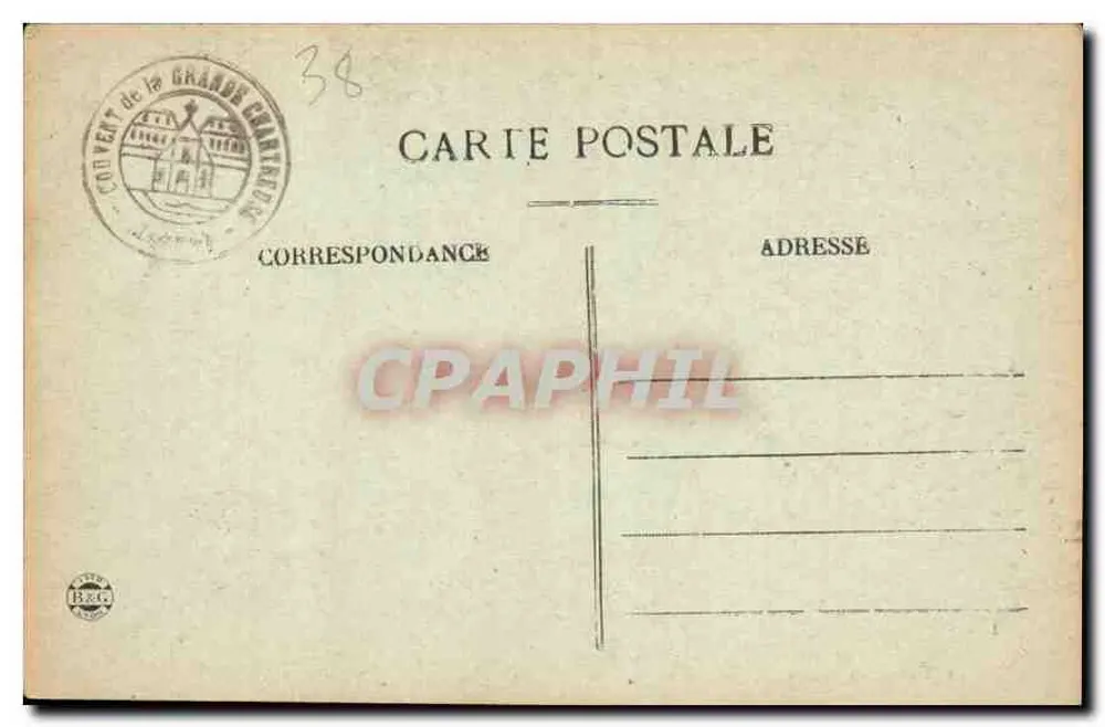Dauphiné — Kloster der Grande Chartreuse — Reduzierte und vollständige allgemeine Ansicht - Rückseite