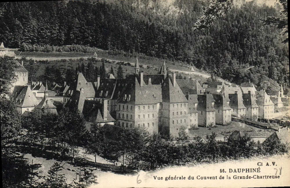 Allgemeiner Blick auf das Kloster der Grande-Chartreuse — CI A.V. Nummer 56 - Vorderseite