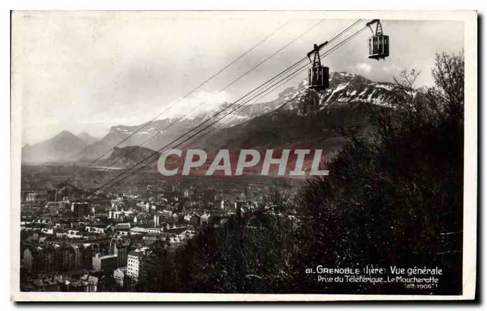 Grenoble (Isère) — Allgemeine Ansicht vom Le Moucheron-Bergbahn — Ausgabe La Moucheron - Vorderseite