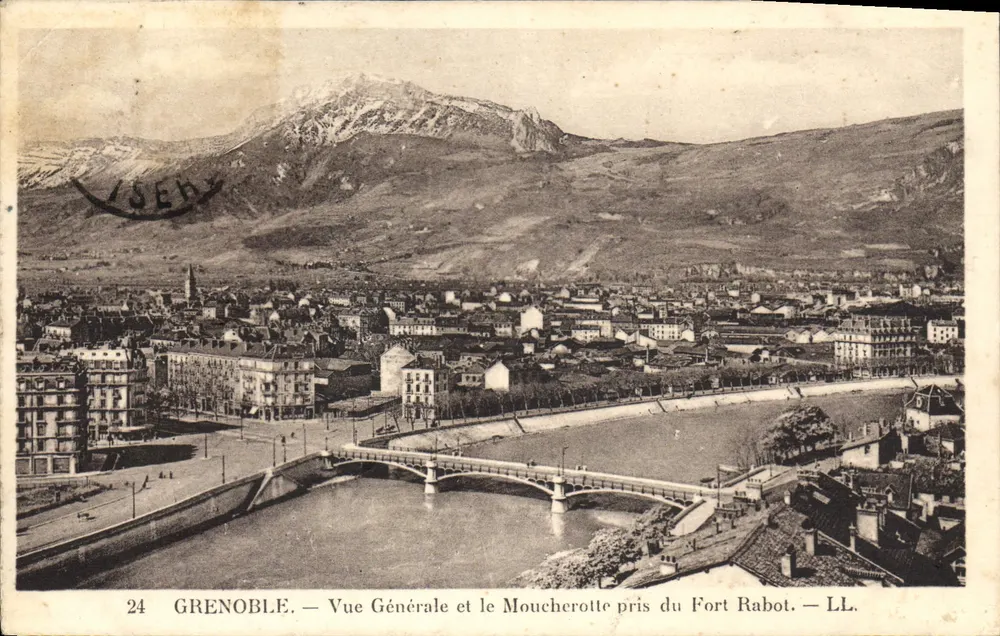 Grenoble — Allgemeiner Blick und der Mouchet vom Fort Rabot aus — LL. - Vorderseite