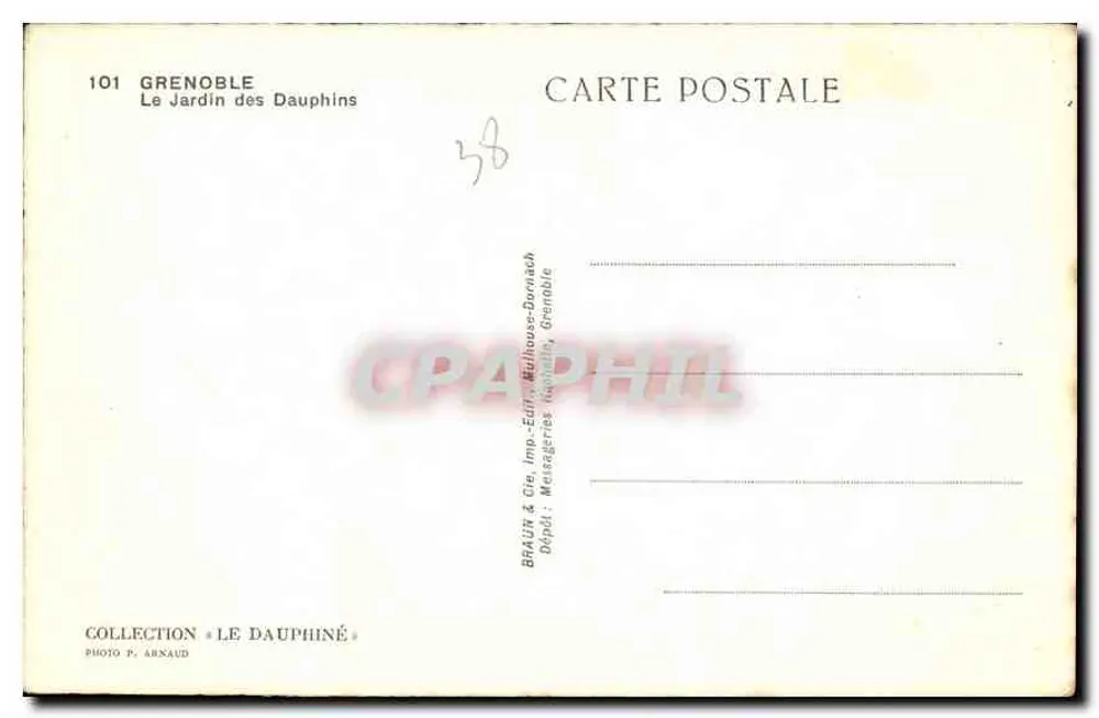 O Jardim dos Delfins — Grenoble — Editora: Coleção Le Dauphiné - Verso