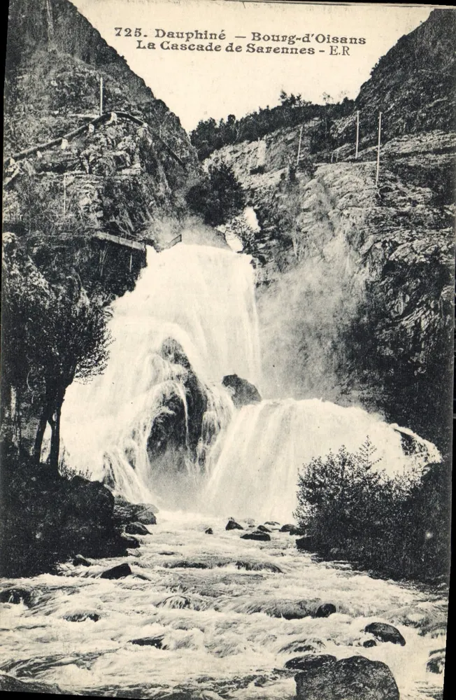 A Cachoeira de Sarennes — Bourg-d'Oisans — Dauphiné — E.R. — n°725 - Frente