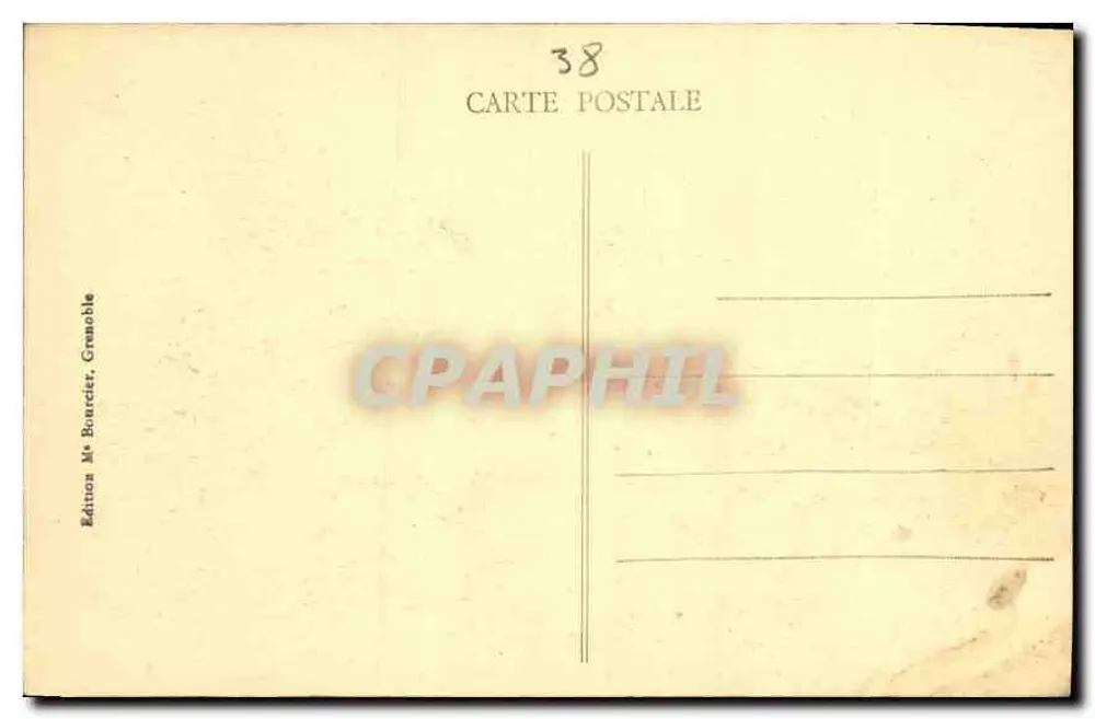Grenoble — La Trenche, die grüne Insel und die Alpenkette — Éditions M. Bourcier, Grenoble - Rückseite