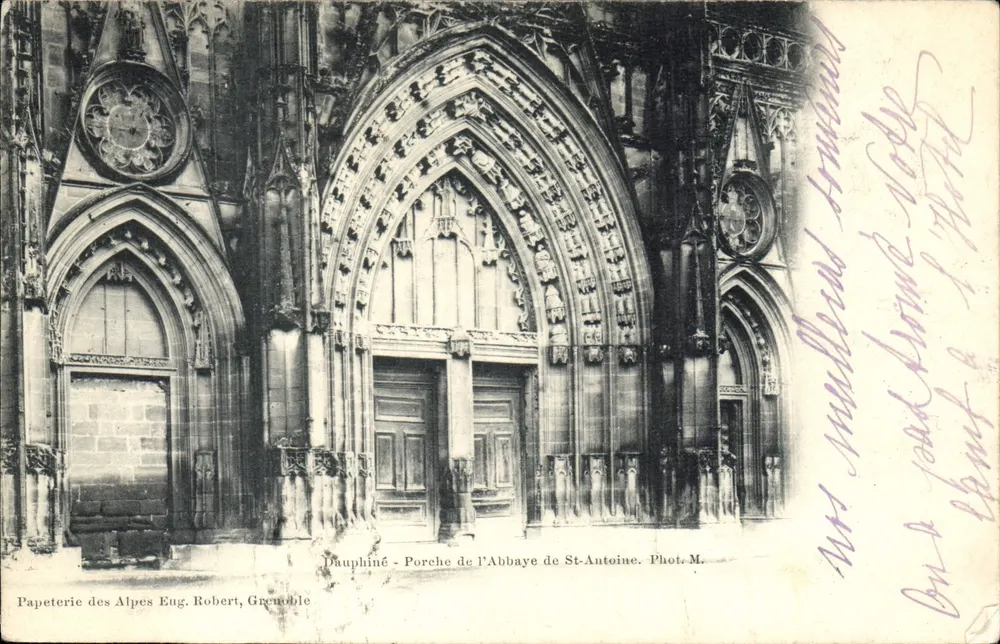 Dauphiné - Portal der Abtei St-Antoine - Papeterie des Alpes Eug. Robert, Grenoble - Vorderseite