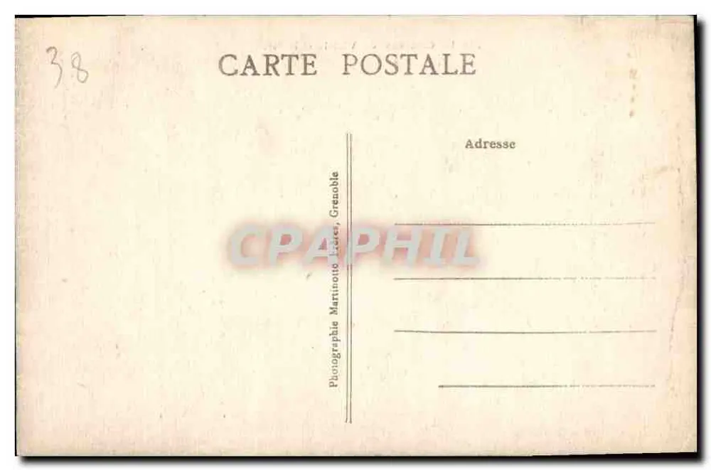 O Castelo de Vizille e o Parque — série 103 — Fotógrafo Martinono, Grenoble - Verso