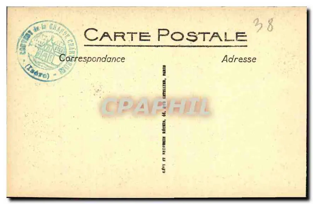 Mosteiro da Grande Chartreuse — A Capela — N.D. - Verso