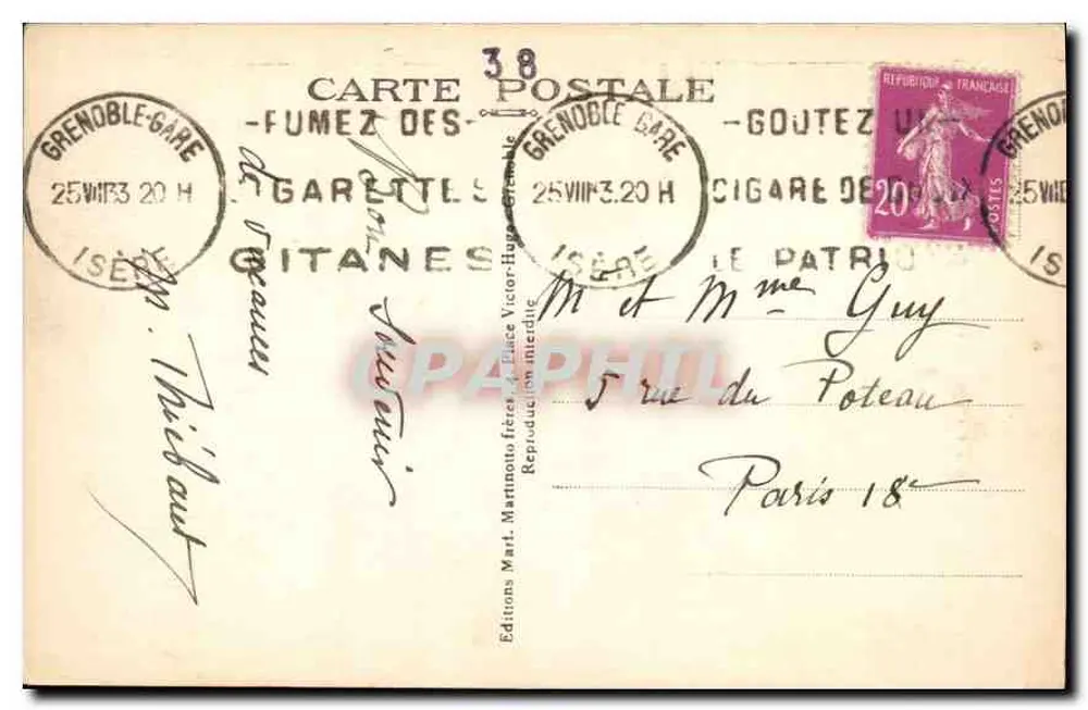 Der Saint-Bruno-Brücke — Route de la Grande-Chartreuse — Editions Victor-Hugues - Rückseite