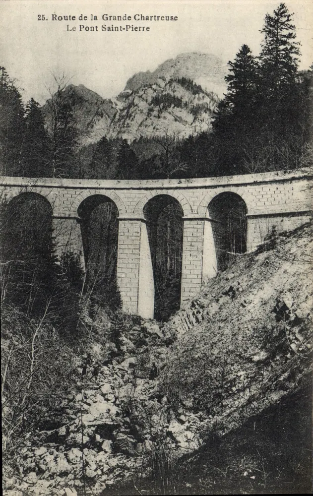 Route der Grande Chartreuse — Brücke Saint-Pierre — unbekannter Verleger, Nr. 25 - Vorderseite