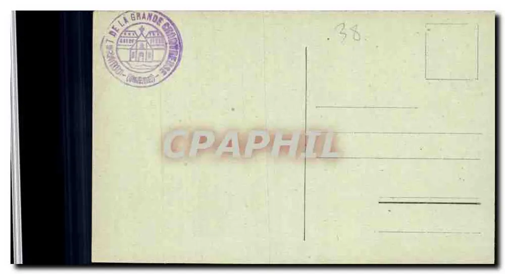 Deckel der Grande-Chartreuse — Das Refektorium — Ci. A.V. n°72 - Rückseite