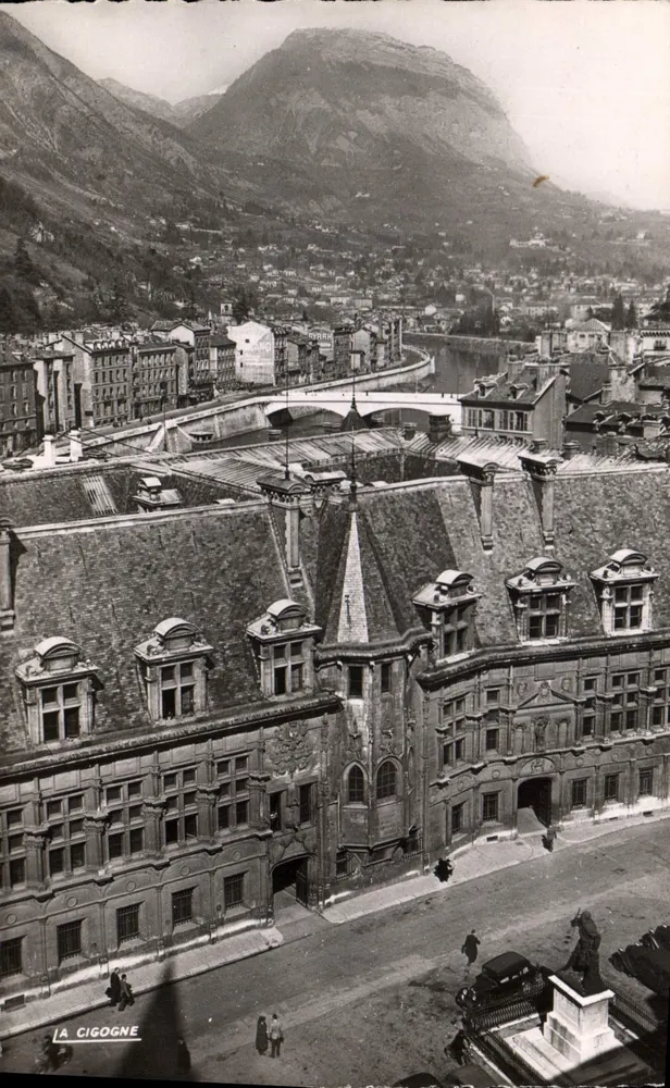 Grenoble — Palais de Justice und Glockenturm Saint-André, gesehen vom Glockenturm Saint-André — Éditions « La Cigogne » - Vorderseite
