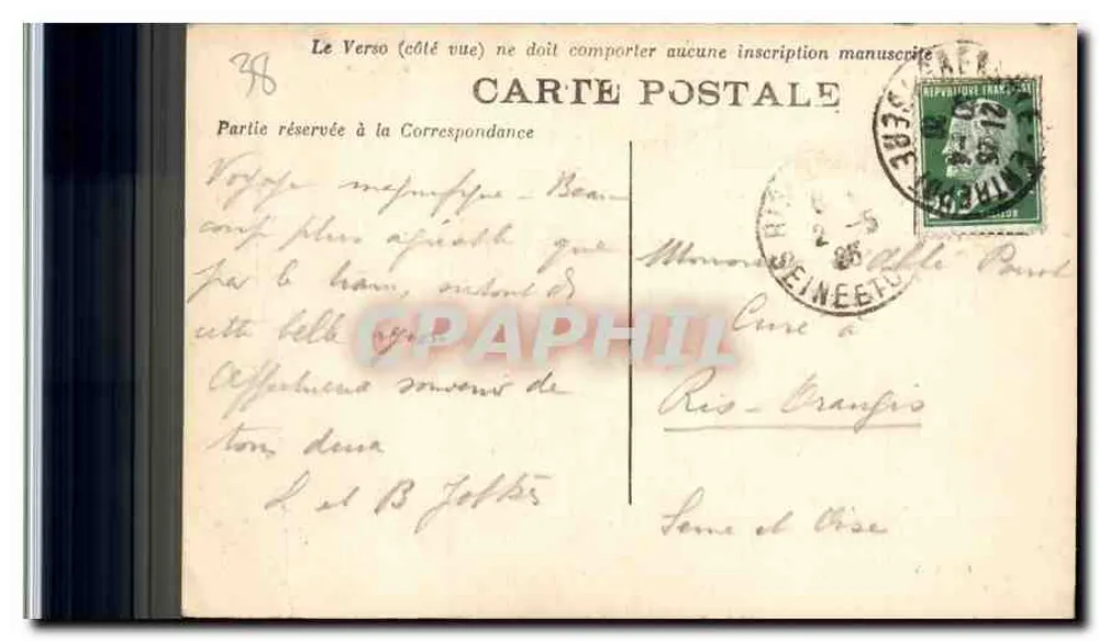 Grenoble — Allgemeiner Blick und die Alpenkette — CI. A. V. Nr. 02 - Rückseite