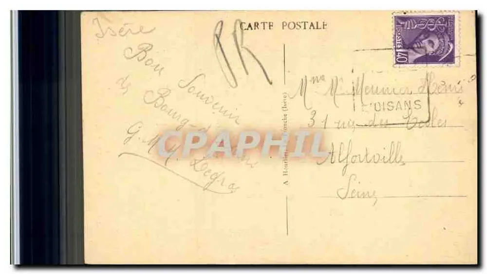 Bourg-d'Oisans — Cachoeira de Sarenne — editor anônimo, n° 5640-87 - Verso