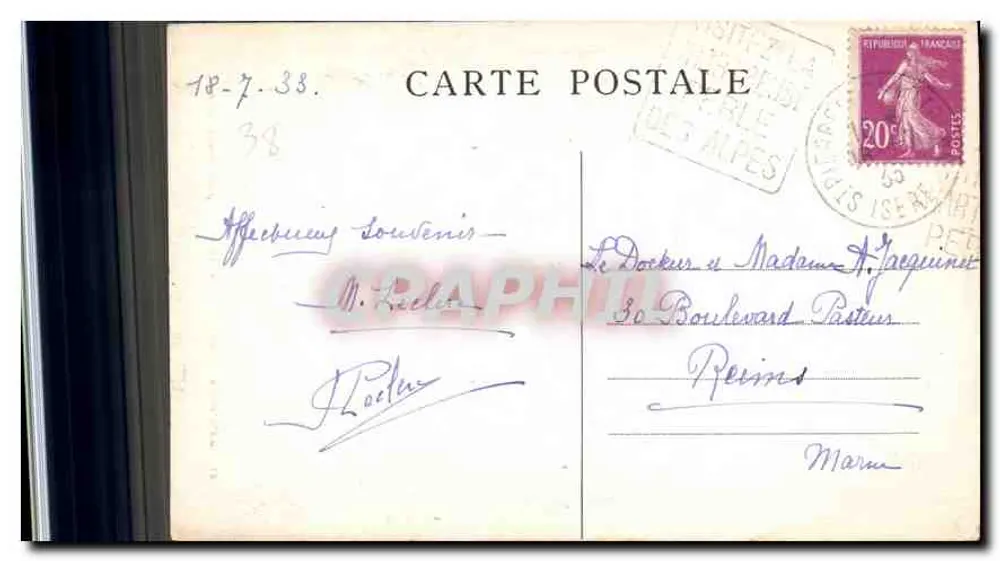 Pont Saint-Bruno — Route de la Grande-Chartreuse — Dauphiné — CI.A.V. n°39 - Rückseite