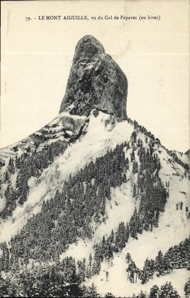 Mont Aiguille, vom Col de Papavet aus gesehen (im Winter) — n°79 — Verlag nicht sichtbar - Vorderseite