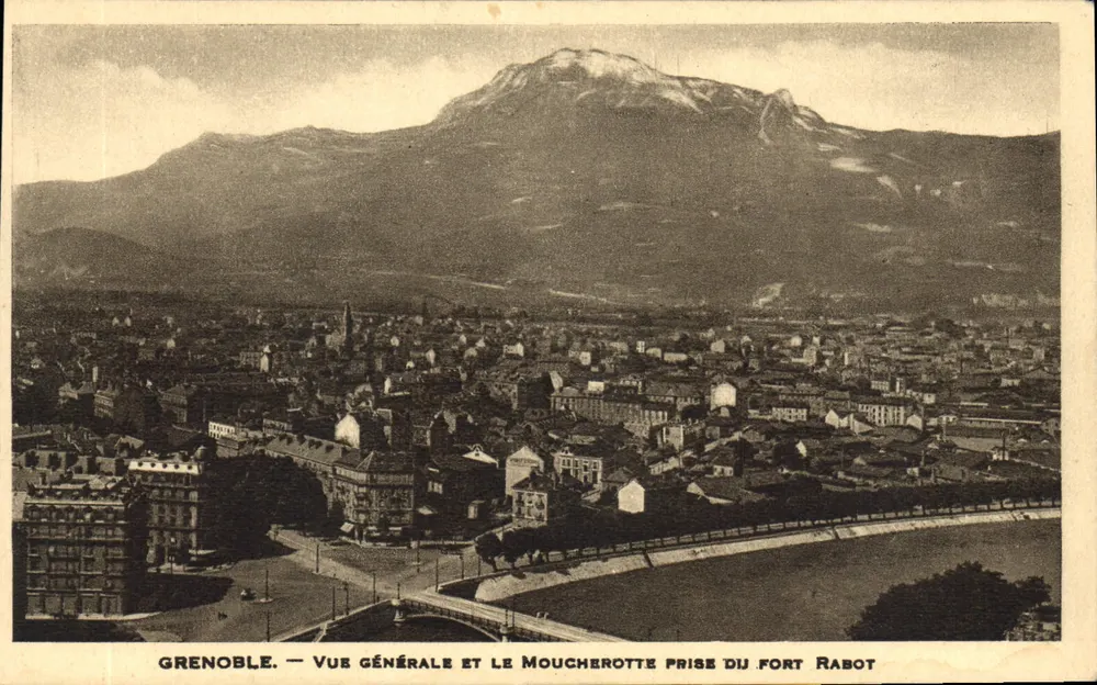 Grenoble — Allgemeiner Blick und der Moucherotte vom Fort Rabot aus - Vorderseite