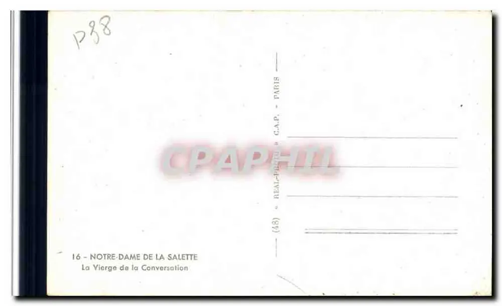 Unsere Frau von La Salette — Die Lady der Unterredung — Verlag G.A.P. Paris - Rückseite