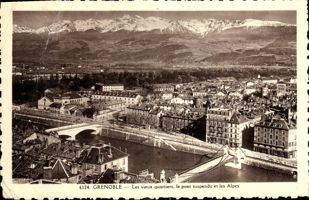 Grenoble — Die alten Viertel, die Hängebrücke und die Alpen - Vorderseite