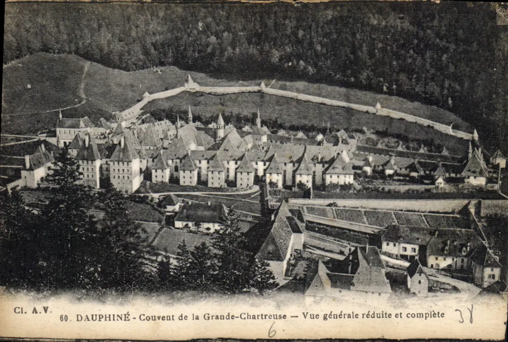 Dauphiné - Couvent de la Grande-Chartreuse — Reduzierte und vollständige allgemeine Ansicht - Vorderseite