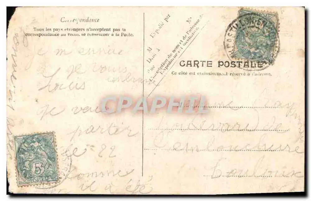 Penso a te — Le Gerbes — V.P. Parigi, n. 2239 - Verso
