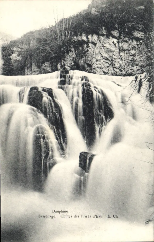 Wasserfälle von Sassenage — Sassenage, Dauphiné — E. Ch - Vorderseite