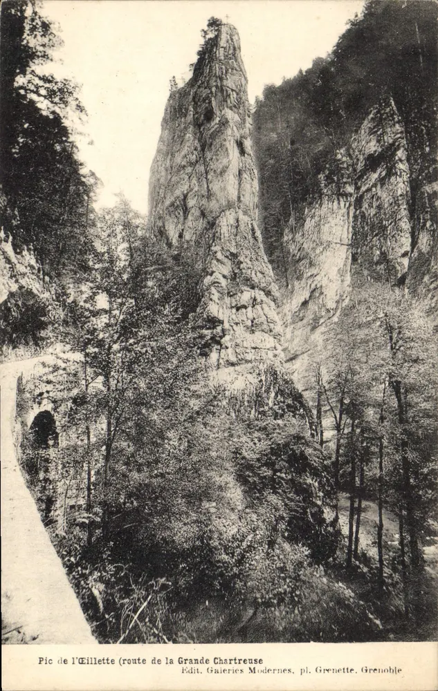 Pic de l'Éillette (estrada da Grande Chartreuse) — Editor Galeries Modernes, pl. Grenette, Grenoble - Frente