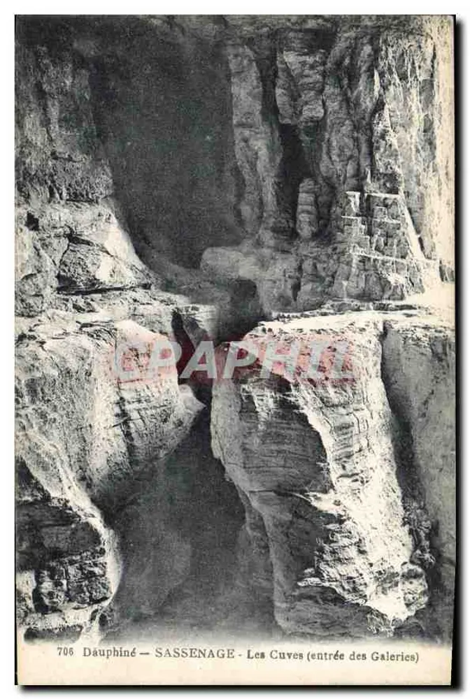 Sassenage — Die Cuves (Eingang zu den Galerien) — P. GAUDE, phot.-edit., Grenoble - Vorderseite