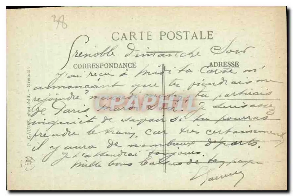 Sassenage — Die Cuves (Eingang zu den Galerien) — P. GAUDE, phot.-edit., Grenoble - Rückseite