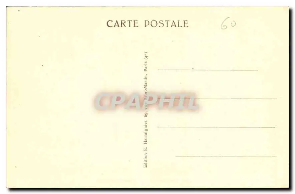 Beauvais — L'Hotel de Ville — Harmignies - Verso