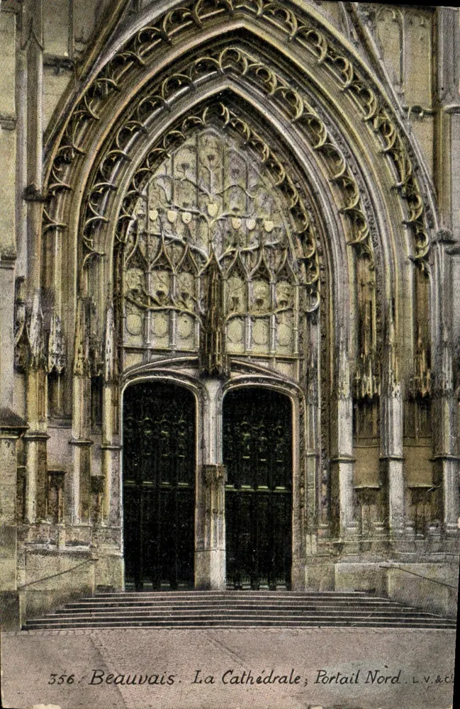 Beauvais — Die Kathedrale, Nordportal — L.V. & Cie, n° 356 - Vorderseite