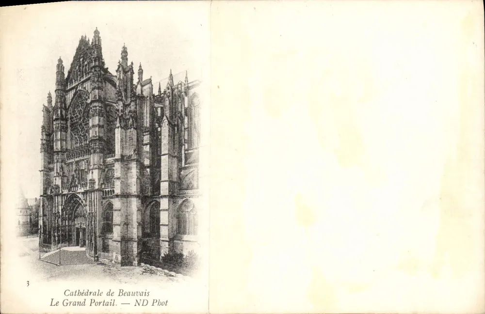 Kathedrale von Beauvais — Der Große Portal — ND Phot - Vorderseite