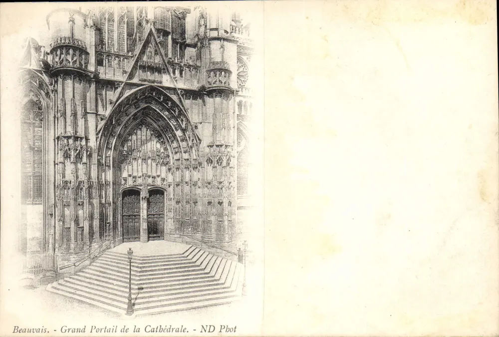 Beauvais - Großer Portal der Kathedrale — ND Pbot - Vorderseite
