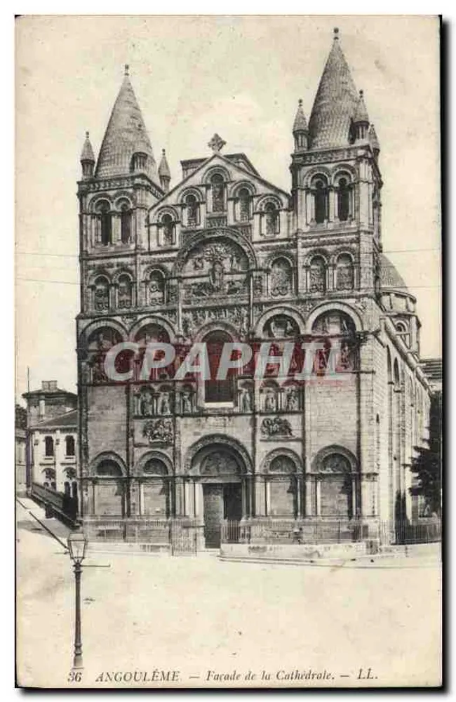 Angoulême — Fachada da Catedral — LL. - Frente