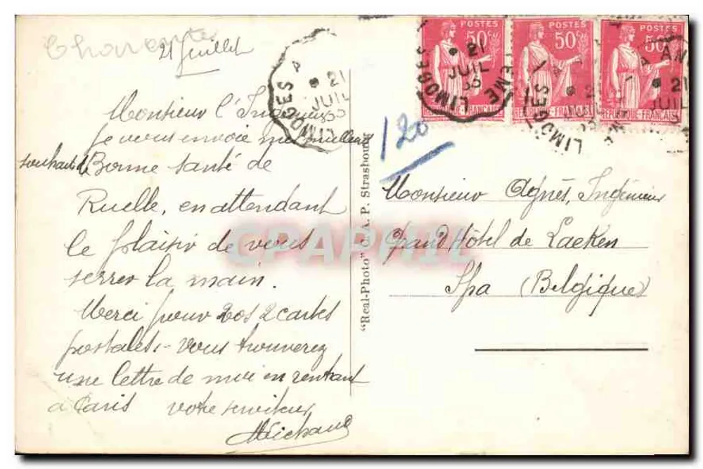 Angoulême — Allgemeiner Blick auf Saint-Cybard und die Charente — Verlag CAA, n° 164 - Rückseite