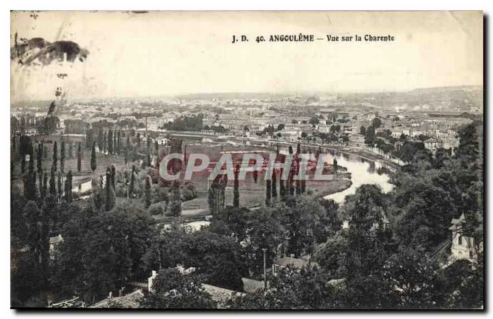 Angoulême — Vista sobre a Charente — J. D. 40 - Frente