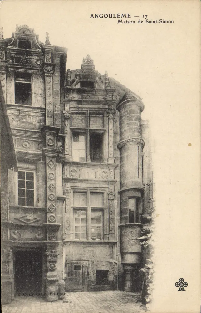 Angoulême — Maison de Saint-Simon — E. Constantin, Editor - Frente