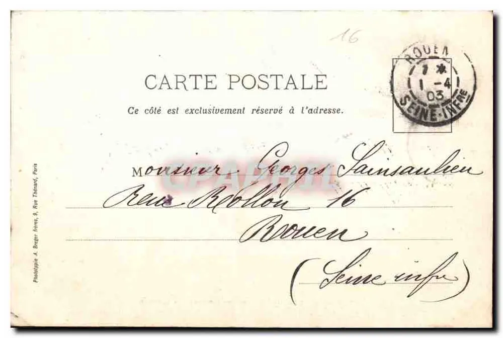 Séminaire de Richemont, a capela — Environs de Cognac — Librairie H. Bonnaud, Cognac - Verso