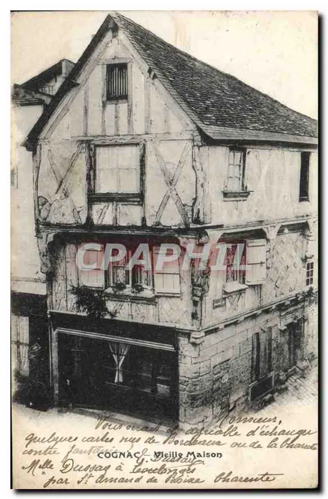 Cognac - Velha Casa — algumas cartas raras de troca por frutas ou castanhas — editor G. Dussag em Cognac - Frente