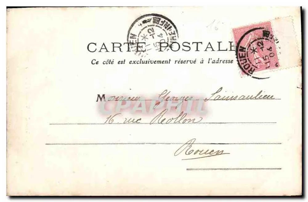Cognac - Velha Casa — algumas cartas raras de troca por frutas ou castanhas — editor G. Dussag em Cognac - Verso