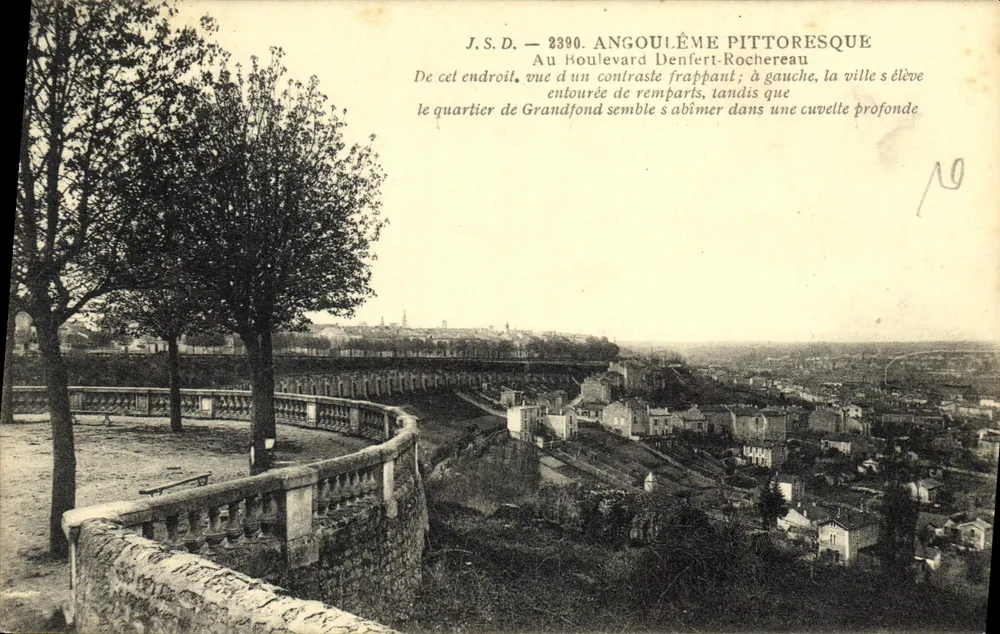 풍경적인 앙골레임 — Boulevard Denfert-Rochereau 전경 — J.S.D. — n° 2390 - 앞면