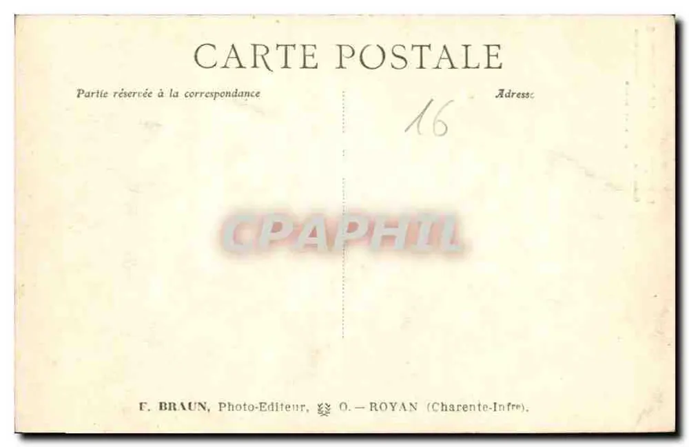 Ruinen der alten Abtei der Augustiner — Charente — LA COURONNE — Verlag F. BRAUN, Nr. 2197 - Rückseite