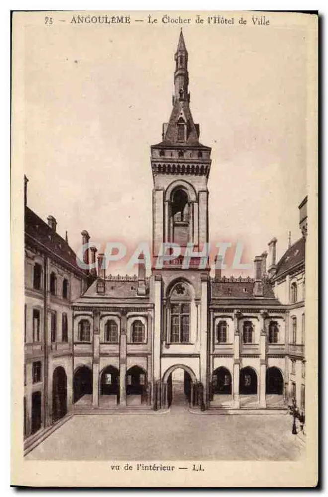 Angoulême — Der Turm der Stadtverwaltung — von innen gesehen — L.L. - Vorderseite